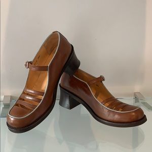 Chunk Heel, Leather Shoes by Giraudon New York